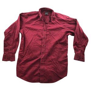 Jos. A. Bank Mens Shirts Medium Travelers Collection Long Sleeve Button Up Red